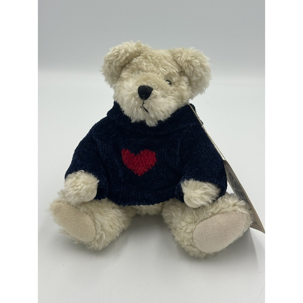Boyds Bears Plush ~Samuel Adams ~ Blue Sweater With Red Heart